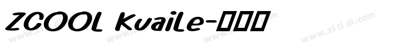ZCOOL KuaiLe字体转换